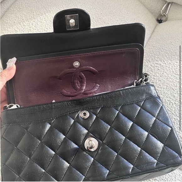 Chanel Small Classic Double Flap Black Lambskin SHW - Picture 3 of 13